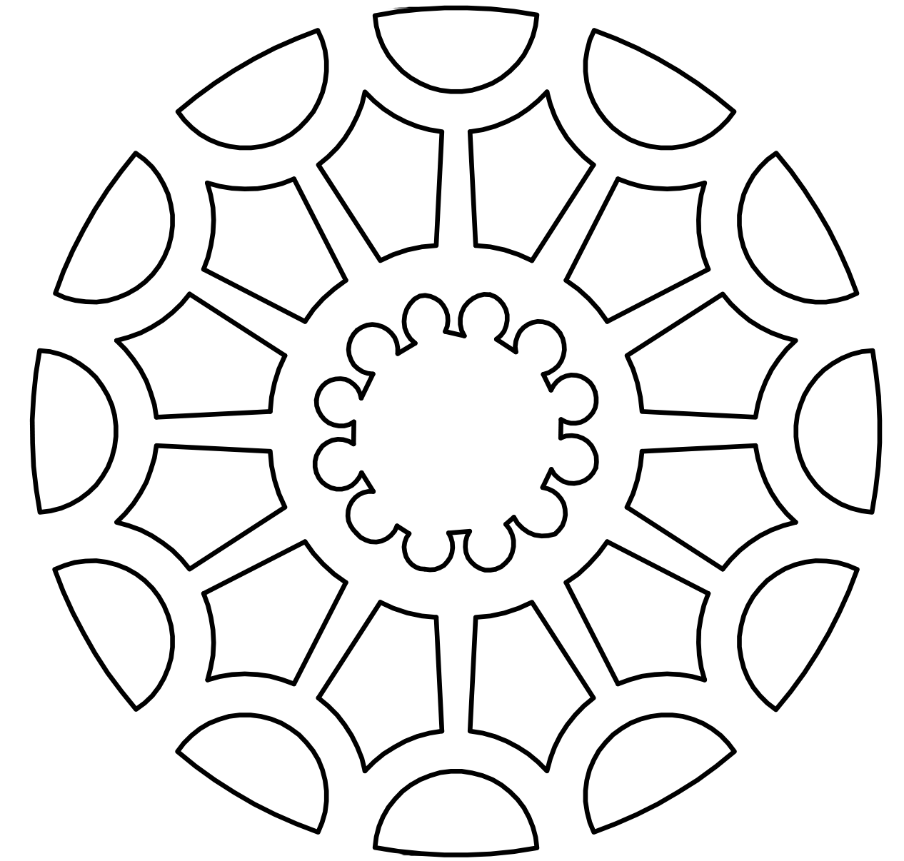 Rosette CAD Zeichnung