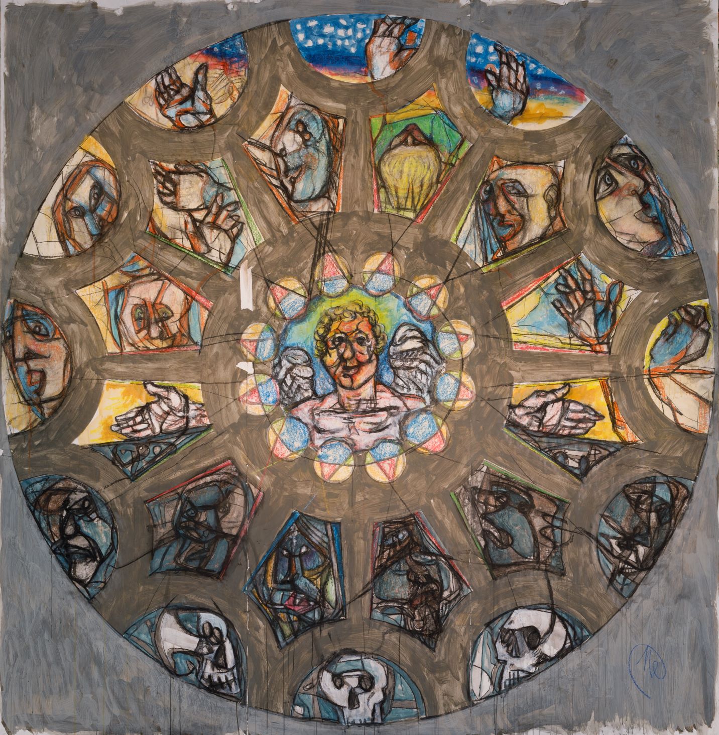 Markus Lüpertz, 2021, Entwurf Westrosette St. Ulrich